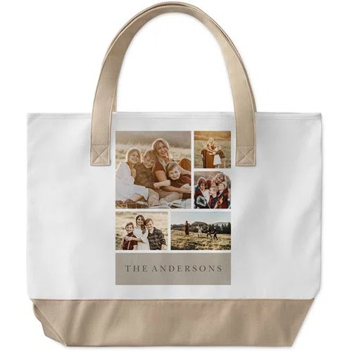 Shutterfly Modern Rustic Banner Large Tote