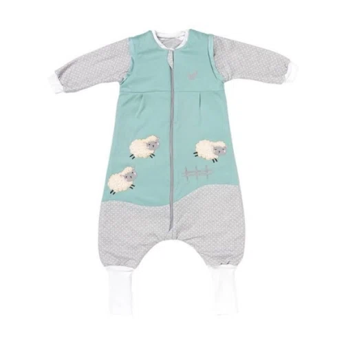 Slumbersac SlumberOrganix 100% Organic Cotton All-Year Sleep Bag with Feet Non-Slip Soles and Detachable Sleeves