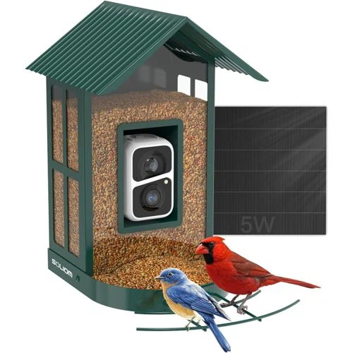 SOLIOM BF08 Solar Smart Bird Feeder AI Camera
