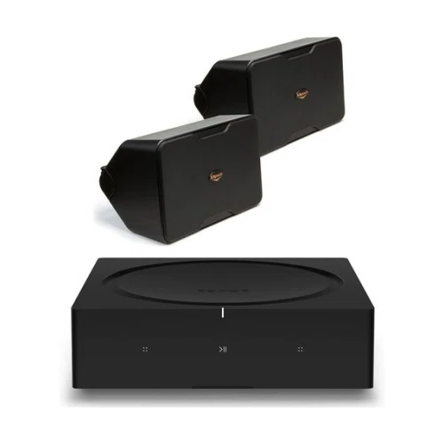 Sonos AMP Wireless Hi-Fi Player with Klipsch CP-6 Compact Performance Series Outdoor Loudspeakers