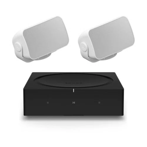 Sonos OUTDRWW1 Outdoor Architectural Speaker Pair with Amp Wireless Hi-Fi Player