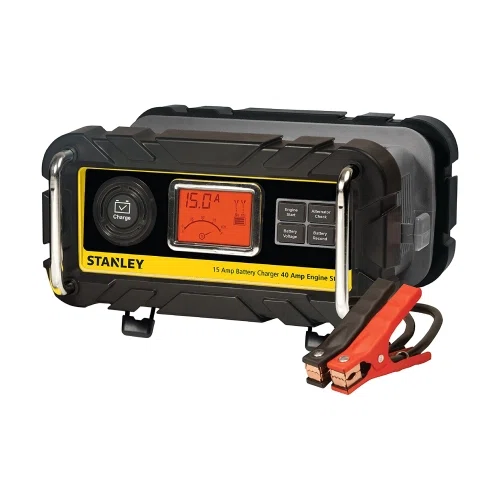 Stanley 15 Amp Battery Charger with 40 Amp Engine Start    