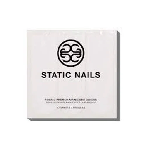 Static Nails Liquid Glass Lacquer Nail Art Sticker Guides Round