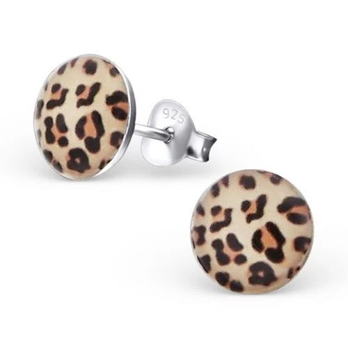 Studio Jewellery Leopard Earring Sleeper Studs in Sterling Silver