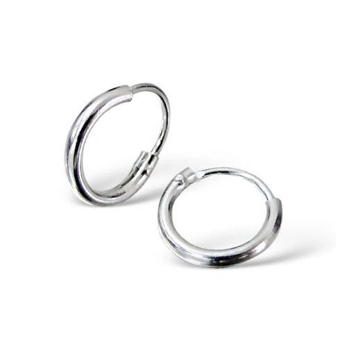 Studio Jewellery Small 8-16mm Sterling Silver Hoop Sleeper Earrings