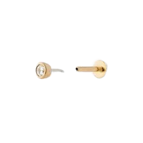 Studs Bezel CZ Flatback Stud