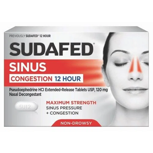 Sudafed Sinus Congestion 12 Hour Relief