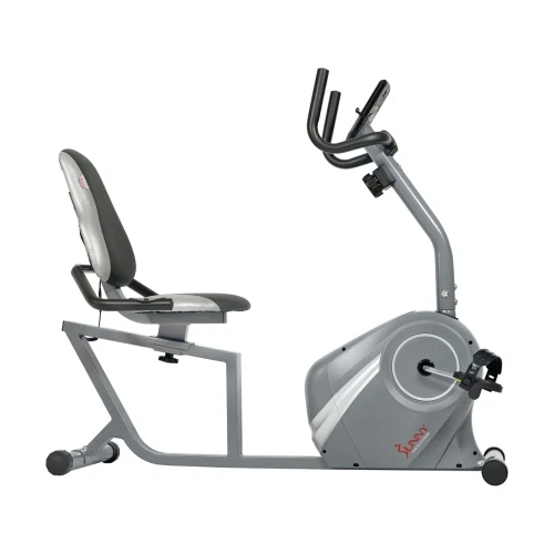 Sunny Health & Fitness Magnetic Recumbent Bike with Soft Support Seat