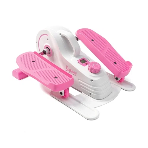 Sunny Health & Fitness Pink Under Desk Exercise Elliptical Machine