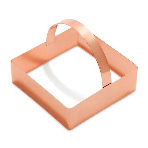 Sur La Table Copper-Plated Square Cookie Cutter With Handle