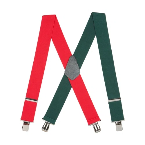 SuspenderStore Men's Red-Green Suspenders