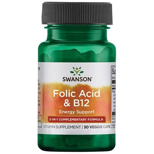 Swanson Folic Acid & B12