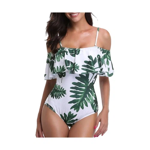 Tempt Me Vintage Off Shoulder Swimsuit