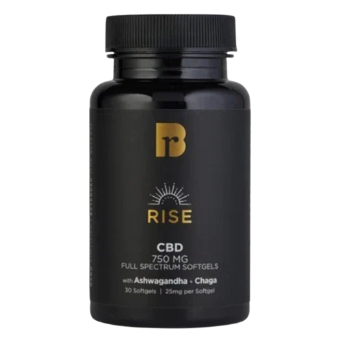 The Raw Botanics Co. RISE & Energize Chaga Mushroom & Hemp Softgels