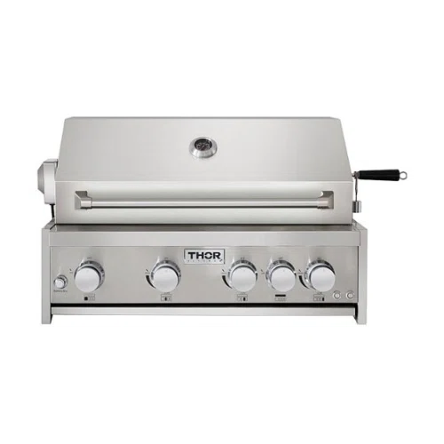 Thor Kitchen 32 Inch 4-Burner Gas BBQ Grill with Rotisserie