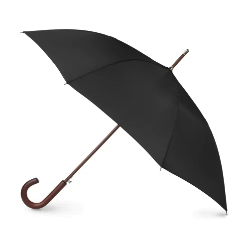 Totes Auto Open Wooden Stick Umbrella