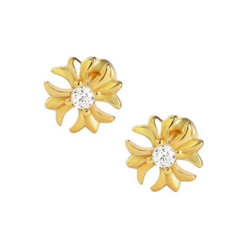 Trendolla Cross Ball Back Earrings Sleeper Earrings
