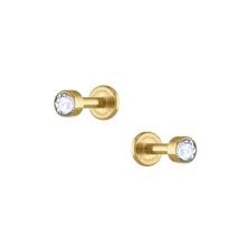 Trendolla Crystal Clear CZ Diamonds Sleepers Earrings