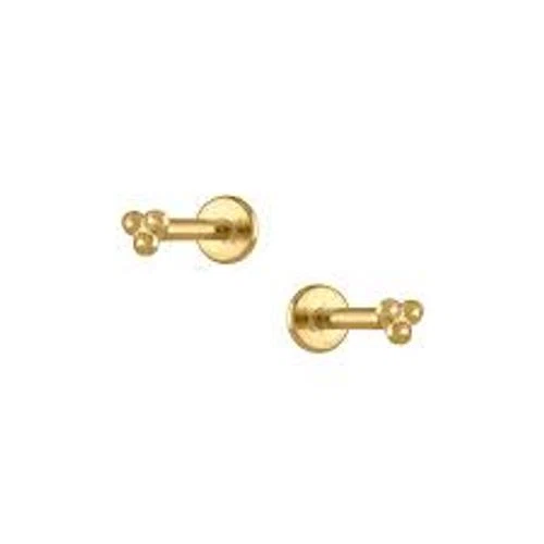 Trendolla Simple Triple Round Beads Sleeper Earrings