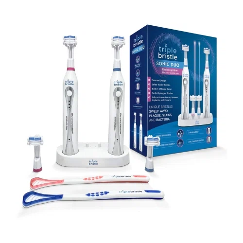 Triple Bristle Sonic Duo Electric Toothbrush