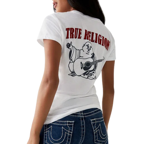 True Religion Buddha Logo V Tee