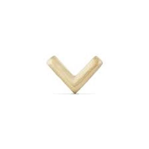 Valensole 16G Vic Chevron V Bar Solid Gold Flat Back Stud
