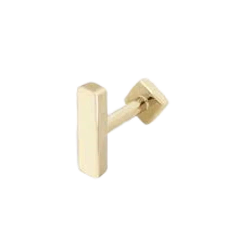 Valensole 19G Barre Solid Gold Flat Back Stud