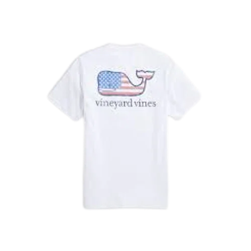 Vineyard Vines Flag Whale Short Sleeve Pocket Tee