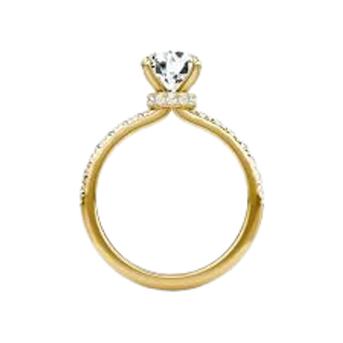 VRAI The Veiled Halo Round Brilliant Engagement Ring