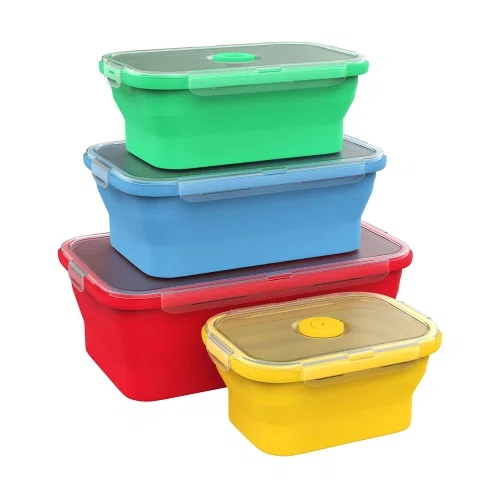 Vremi 4 Piece Collapsible Food Container Set
