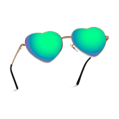 WearMe Pro Women Metal Cupid Heartshape Sunglasses