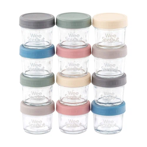 Wee Sprout Glass Baby Food Storage Containers