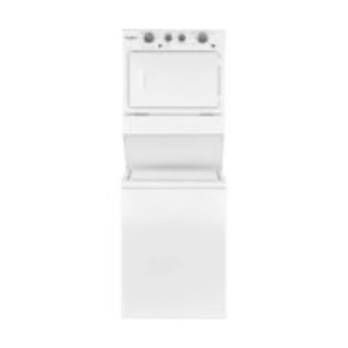 Whirlpool 3.5 cu.ft Long Vent Gas Stacked Laundry Center 9 Wash cycles and Wrinkle Shield