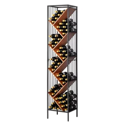 Wine Enthusiast Anjou Modular Metal & Wood Wine Rack