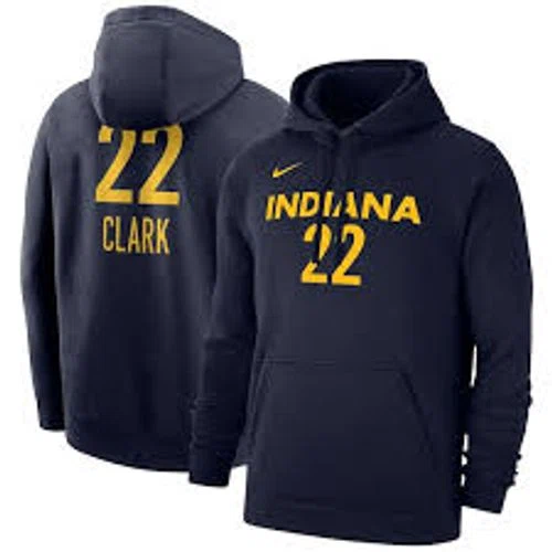 WNBA Unisex Indiana Fever Caitlin Clark Nike Navy 2024 Player Name & Number Pullover Hoodie