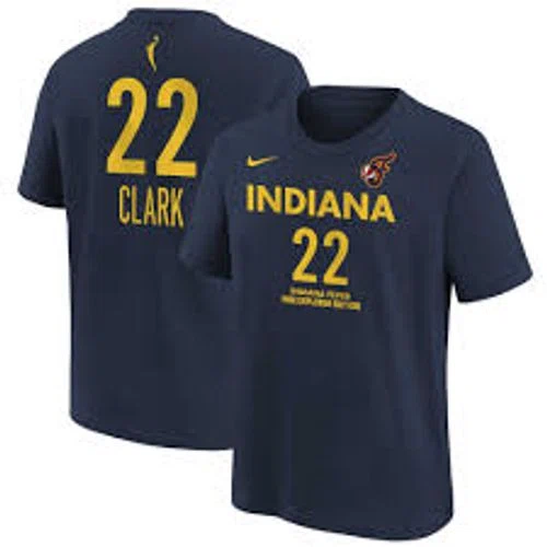 WNBA Unisex Indiana Fever Caitlin Clark Nike Navy 2024 Player Name & Number T-Shirt