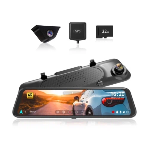 Wolfbox G850 Rearview Mirror Backup Camera Dash Cam