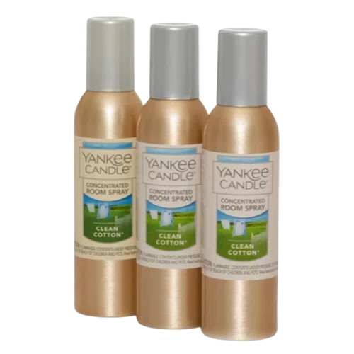 Yankee Candle Clean Cotton Concentrated Room Spray 3-Packs