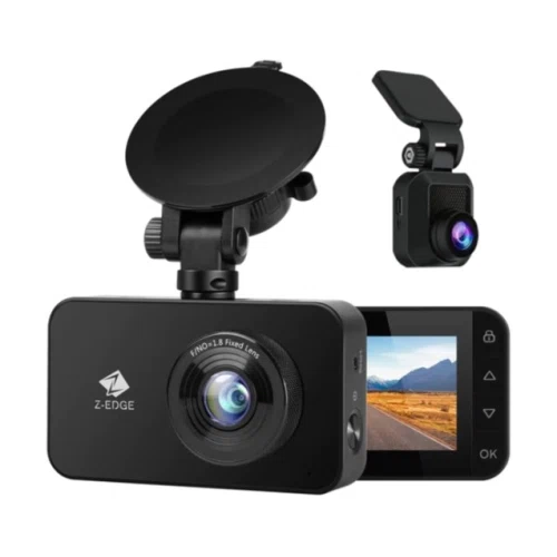 Z-Edge R1 Dual Dash Cam Built-in Wi-Fi, FHD 1080P, Front and Rear Dash Cam